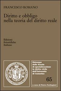 Diritto e obbligo nella teoria del diritto reale - Francesco Romano - copertina