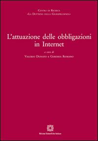 L'attuazione delle obbligazioni in internet - copertina