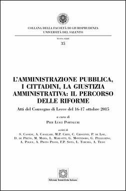 L' amministrazione pubblica, i cittadini, la giustizia amministrativa. Il percorso delle riforme - copertina