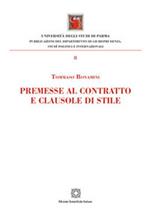 Premesse al contratto e clausole di stile