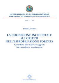 La cognizione incidentale sui crediti nell'espropriazione forzata. Contributo allo studio dei rapporti tra esecuzione e accertamento - Ennio Cavuoto - copertina