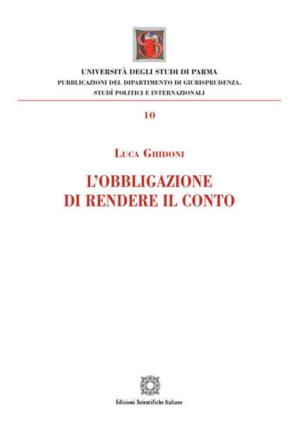 L'obbligazione di rendere il conto - Luca Ghidoni - copertina