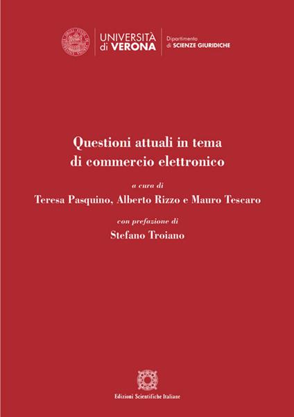 Questioni attuali in tema di commercio elettronico - copertina