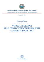 Vincoli europei alle partecipazioni pubbliche e riflessi societari