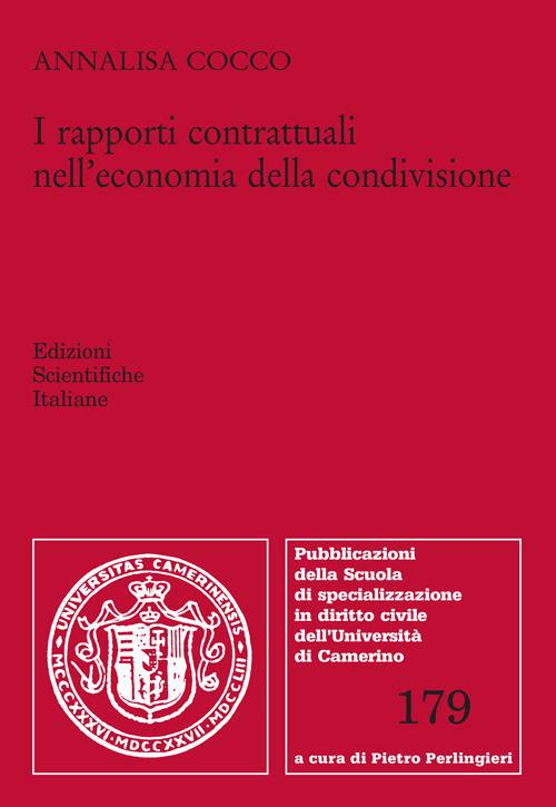 I rapporti contrattuali nell'economia della condivisione - Annalisa Cocco - copertina