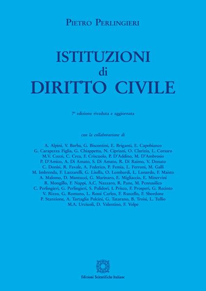 Istituzioni di diritto civile - Pietro Perlingieri - copertina