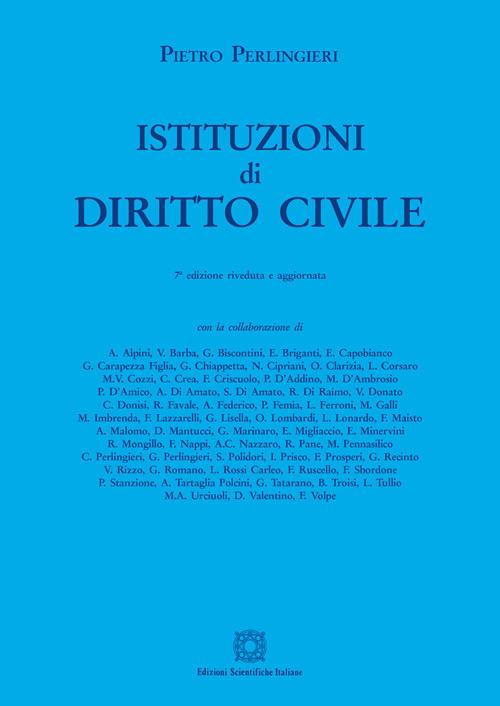 Istituzioni di diritto civile - Pietro Perlingieri - copertina