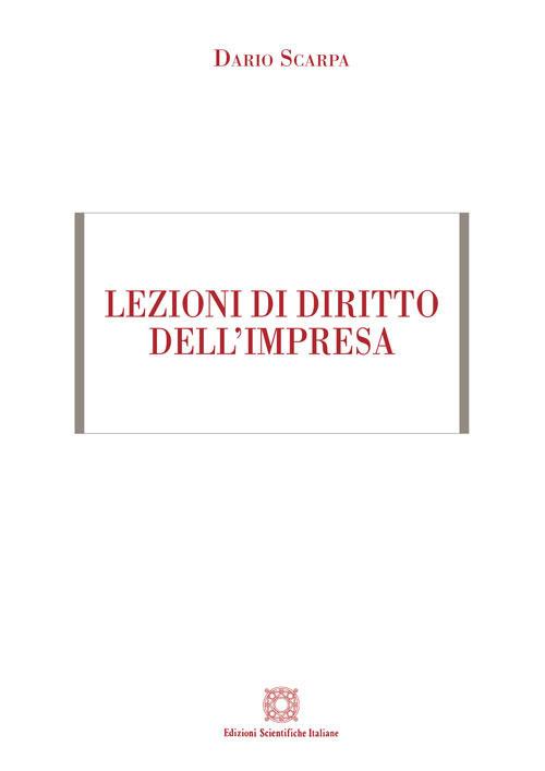 Lezioni di diritto dell'impresa - Dario Scarpa - copertina