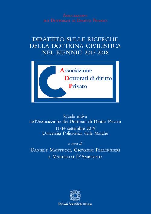 Dibattito sulle ricerche della dottrina civilistica nel biennio 2017-2018 - copertina