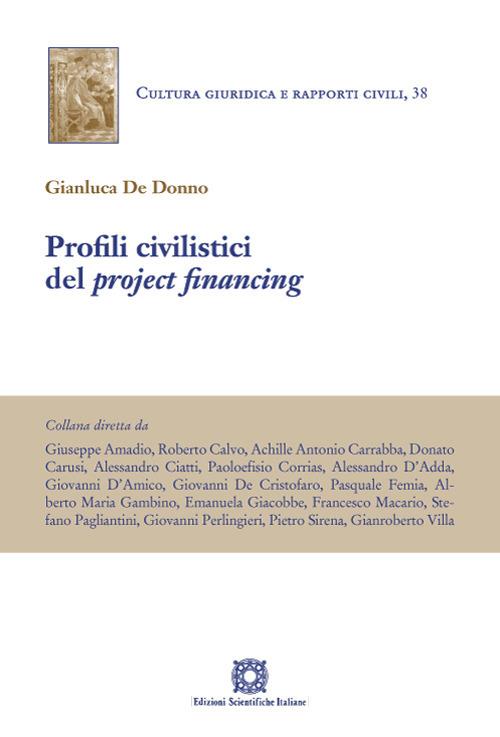 Profili civilistici del project financing - Gianluca De Donno - copertina