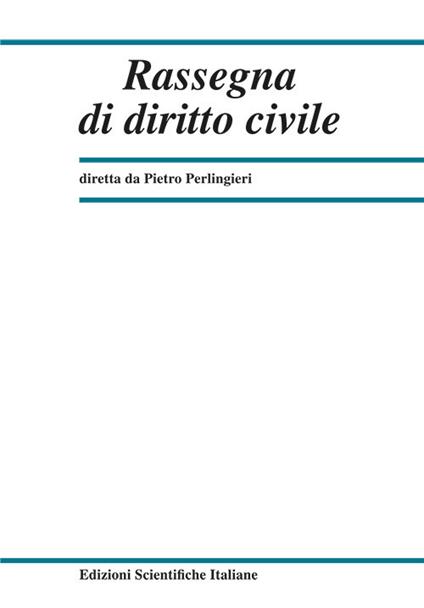 Rassegna di diritto civile (2023). Vol. 3 - copertina