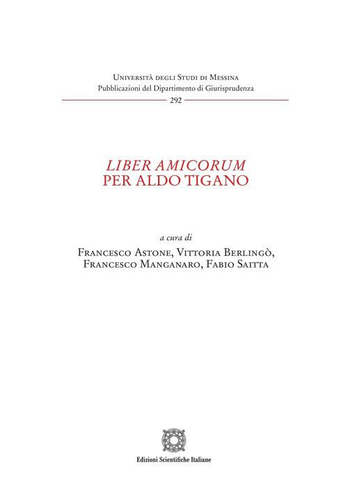 Liber amicorum per Aldo Tigano - copertina