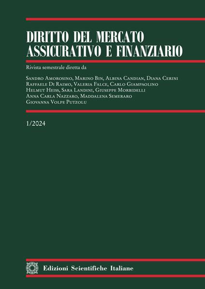 Diritto del mercato assicurativo finanziario (2024). Vol. 1 - copertina