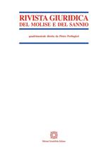 Rivista giuridica del Molise e del Sannio (2024). Vol. 1