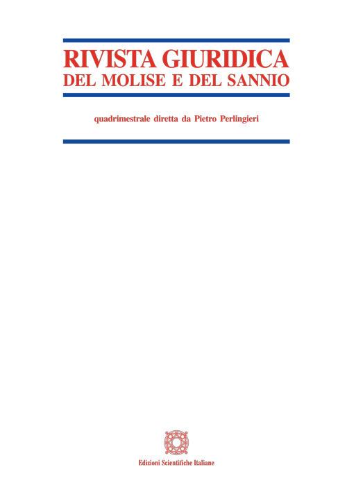 Rivista giuridica del Molise e del Sannio (2024). Vol. 1 - copertina