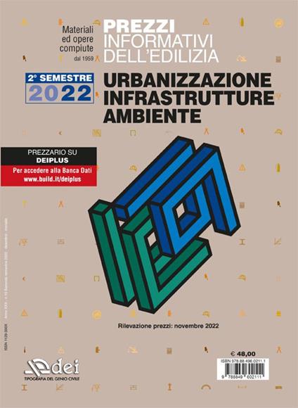 Prezzi informativi dell'edilizia. Urbanizzazione infrastrutture ambiente. Secondo semestre 2022 - copertina