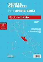 Tariffa dei prezzi per opere edili 2020. Regione Lazio. Vol. 1