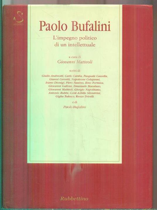 Paolo Bufalini. L'impegno politico di un intellettuale - copertina