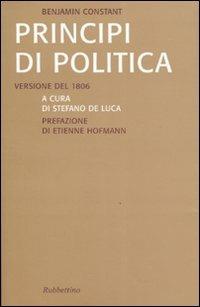 Principi di politica. Versione inedita del 1806 - Benjamin Constant - copertina
