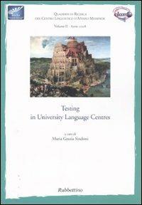 Testing in university language centres - copertina