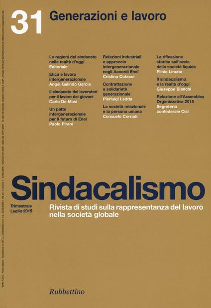 Sindacalismo (2015). Vol. 31 - copertina