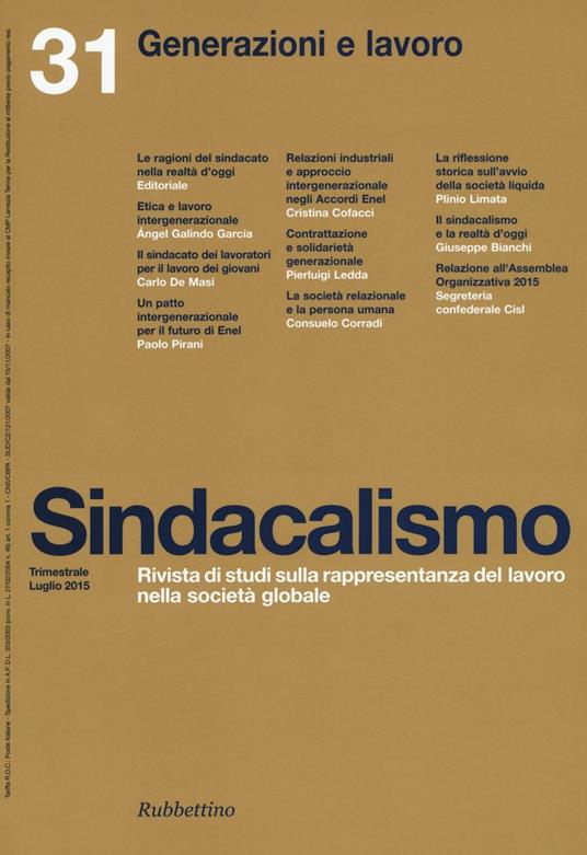 Sindacalismo (2015). Vol. 31 - copertina