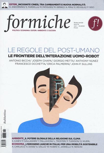 Formiche (2016). Vol. 113: Le regole del post-umano. Le frontiere dell'interazione uomo-robot. - copertina