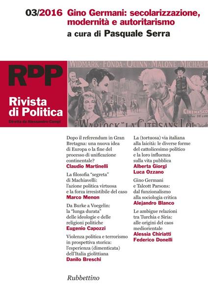 Rivista di politica (2016). Vol. 3 - copertina