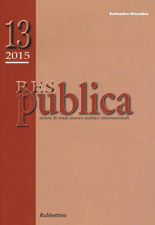 Res publica (2015). Vol. 13 - copertina