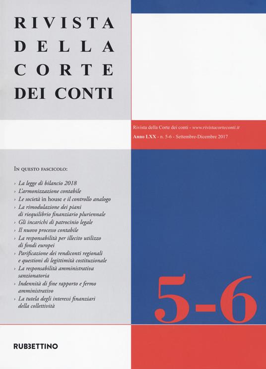 Rivista della Corte dei Conti. Vol. 5-6 - copertina