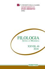 Filologia antica e moderna (2018). Vol. 46