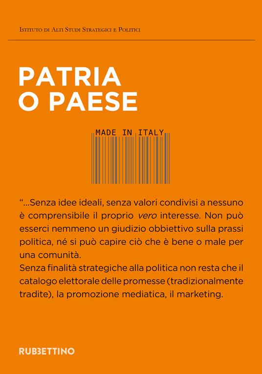 Patria o paese - copertina