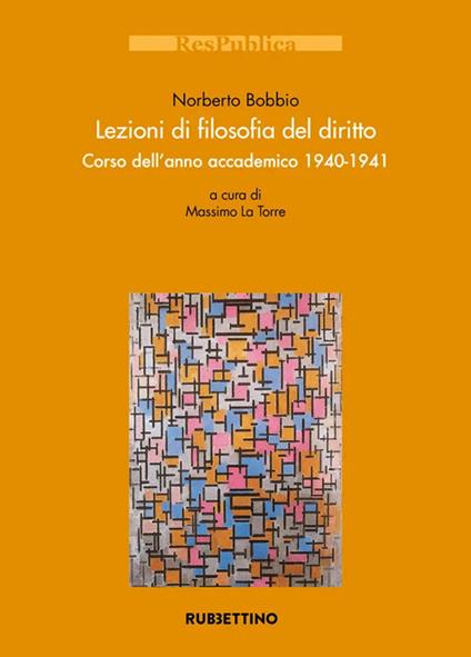 Lezioni di filosofia del diritto - Norberto Bobbio - copertina