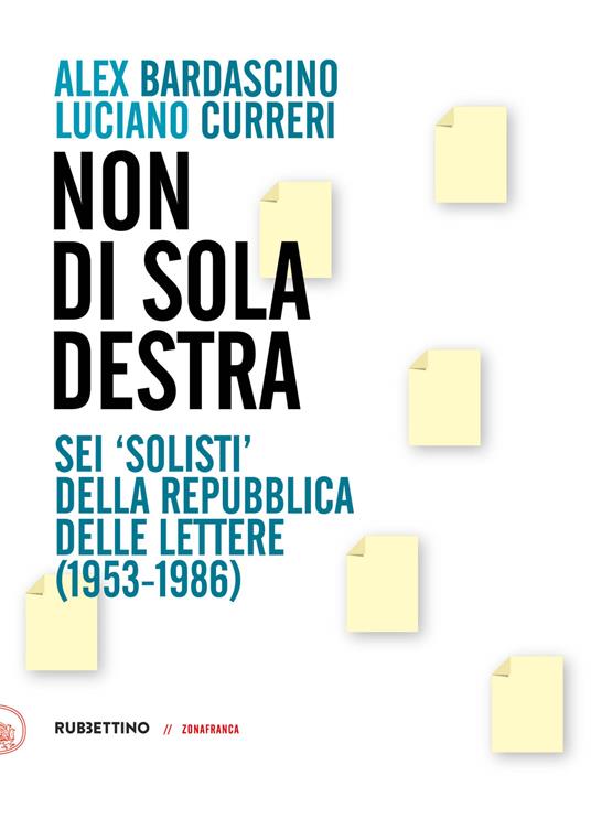 Non di sola destra. Sei «solisti» della Repubblica delle lettere (1953-1986) - Alex Bardascino,Luciano Curreri - copertina