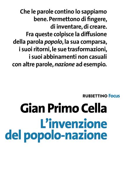 L'invenzione del popolo-nazione - Gian Primo Cella - copertina