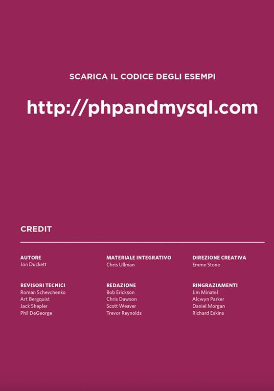 PHP & MySQL. Sviluppare applicazioni web lato server - Jon Duckett - Libro  - Apogeo - | IBS