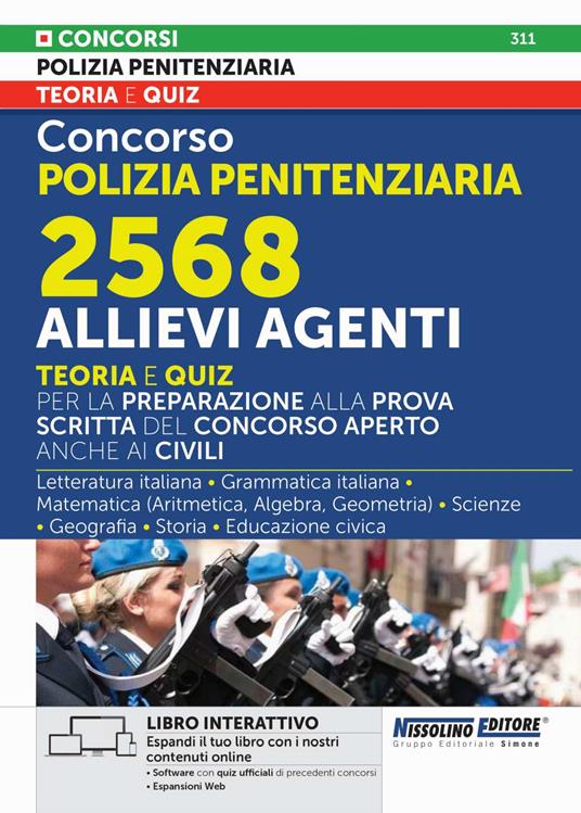 Concorso Polizia Penitenziaria 2568 allievi Agenti. Teoria e quiz per la preparazione alla prova scritta del Concorso aperto anche ai civili - copertina