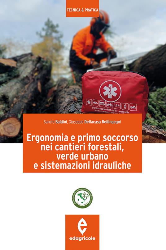 Ergonomia e primo soccorso nei cantieri forestali, verde urbano e sistemazioni idrauliche - Sanzio Baldini,Giuseppe Dellacasa Bellingegni - copertina