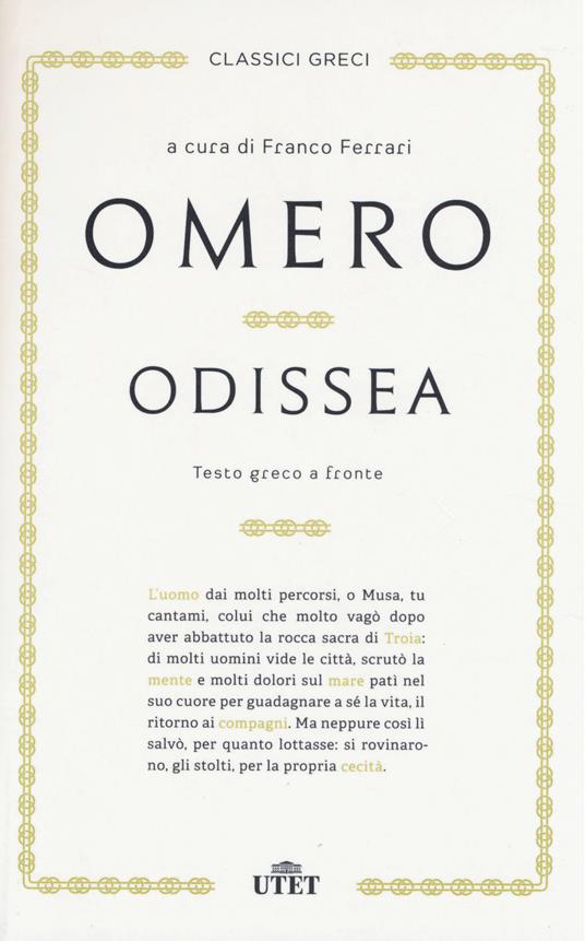 Odissea. Testo greco a fronte - Omero - copertina