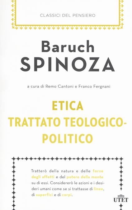 Etica-Trattato teologico-politico - Baruch Spinoza - copertina