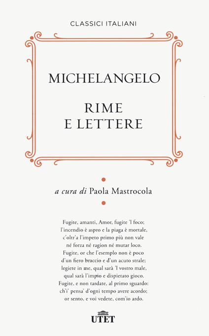 Rime e lettere. Nuova ediz. - Michelangelo Buonarroti - copertina