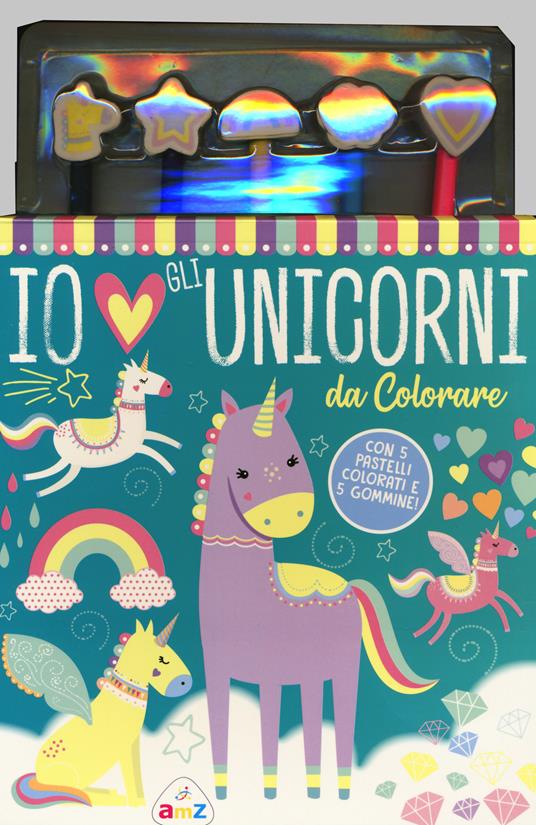 I love unicorni da colorare. Nuova ediz. Con matite colorate - copertina