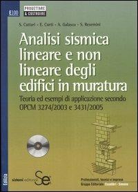 Analisi sismica lineare e non lineare degli edifici in muratura. Con CD-ROM - copertina