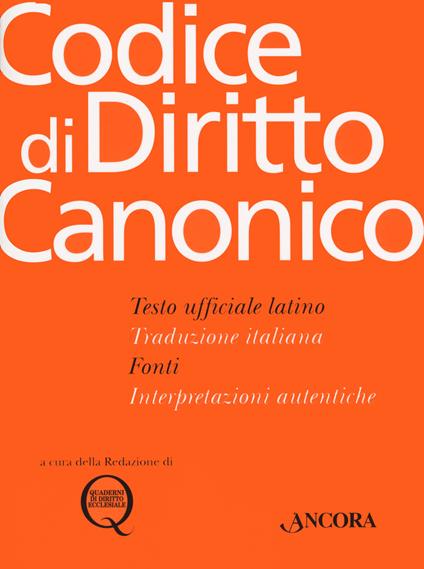 Codice di diritto canonico - copertina