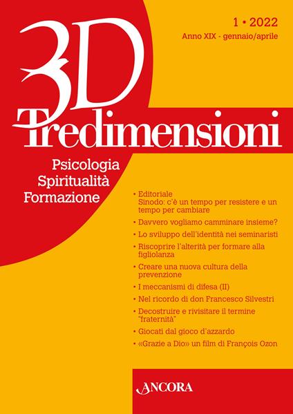 Tredimensioni. Psicologia, spiritualità, formazione (2022). Vol. 1 - copertina