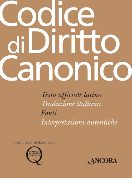 Codice di diritto canonico - copertina