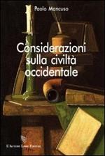 Considerazioni sulla civiltà occidentale