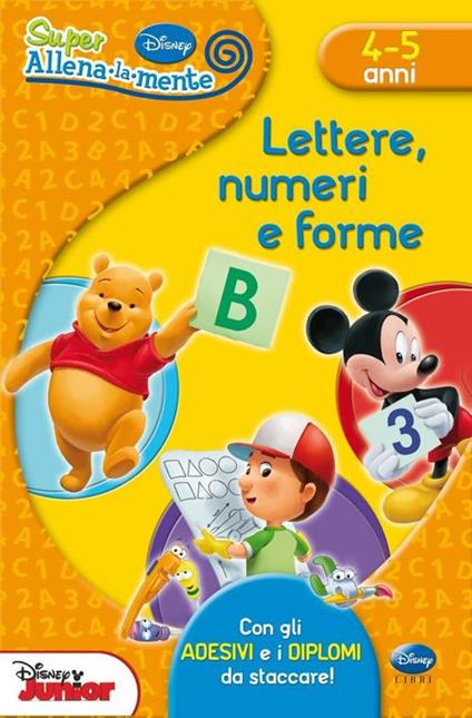 Lettere, numeri e forme. Con adesivi. Ediz. illustrata - copertina