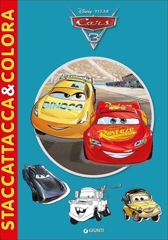 Bolidi in pista. Cars. Staccattacca & colora. Con adesivi. Ediz. illustrata  - 9788852238499 in Libri da colorare e dipingere