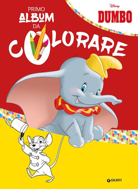 Libro da colorare Disney De Dumbo  Con adesivi e attività divertenti per  imparare i colori